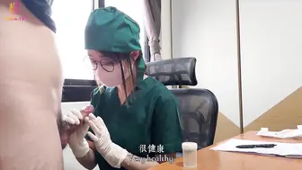 【医院捐精上】 大奶医生手淫取精